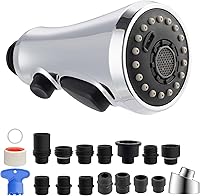 Vista 18 de Hibbent Cabezal de pulverización desplegable para grifo de cocina, boquilla rociadora de 3 funciones certificada por NSF/ANSI/CAN 61 y CUPC, 15