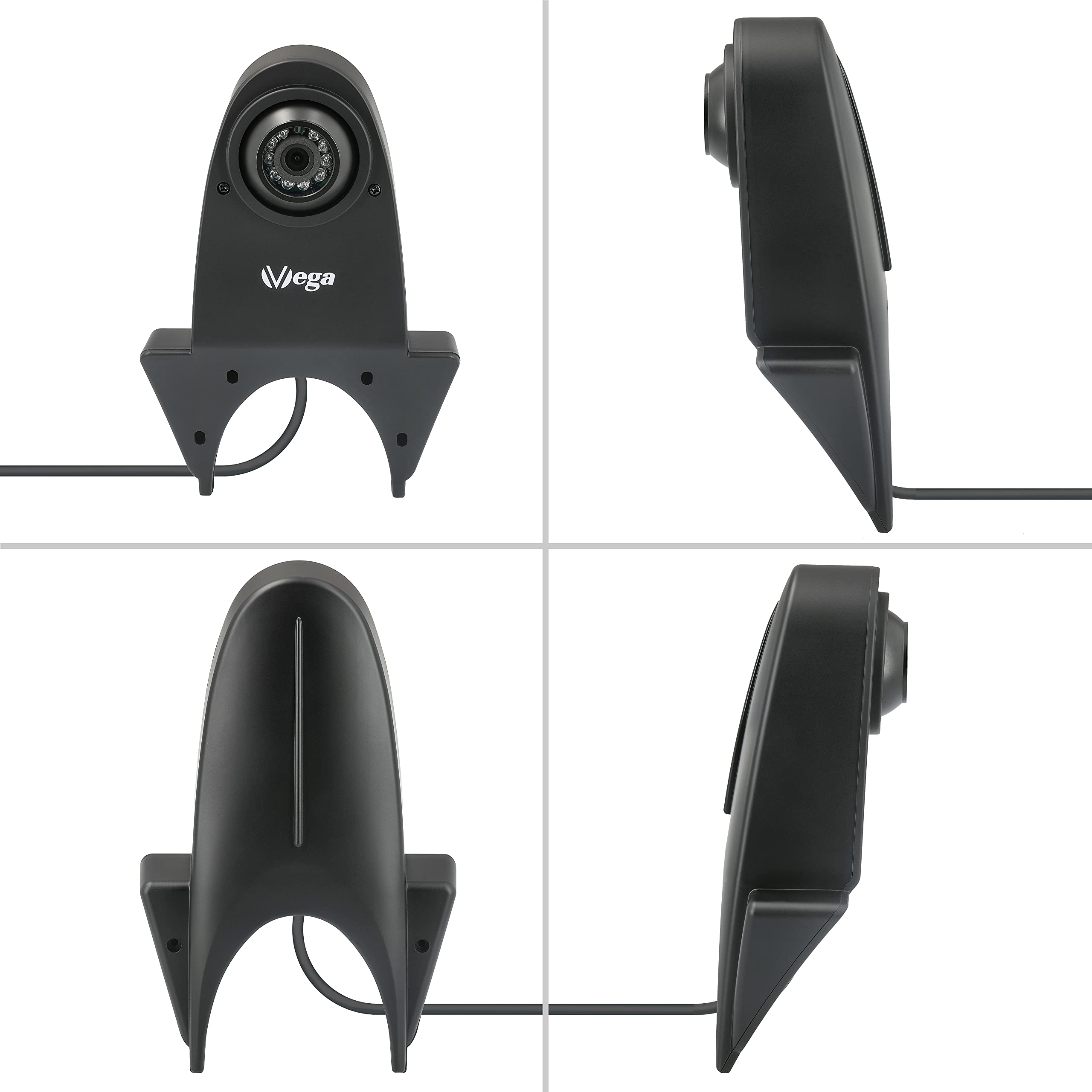 VSG24 Transporter Kugelkopf Rückfahrkamera, Sprinter Kamera inkl. Adapter Kabel, 600TV Auflösung, Nachtsicht, 120° Winkel, 12 V, IP68 - Schwarz