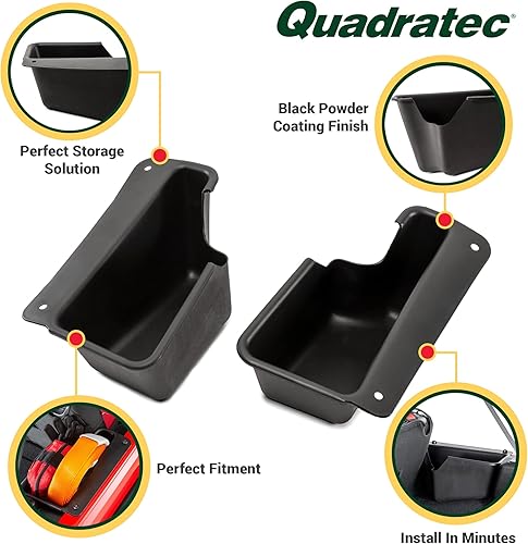 Miniatura 5 de Quadratec Cubo organizador de almacenamiento de pozo de rueda trasera, juego de 2 piezas para lado izquierdo y derecho  Compatible con Jeep Wrangler