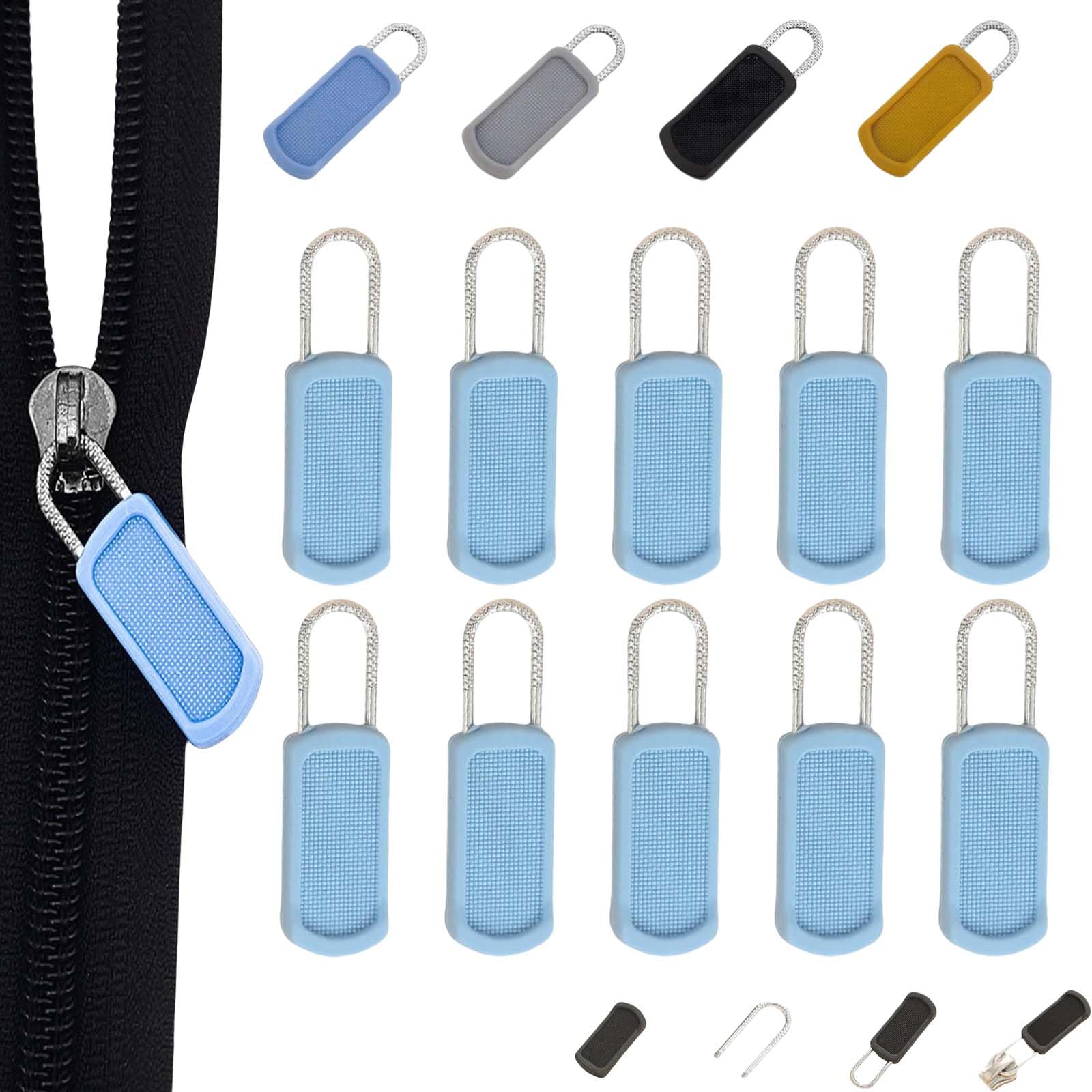 Zipper Pull Replacement, 2025 New Universal Zipper Pull Replacement Kit, Removable Anti-Slip Zipper Pulls Tab, Zipper Repair Kit for Jackets, Luggage,