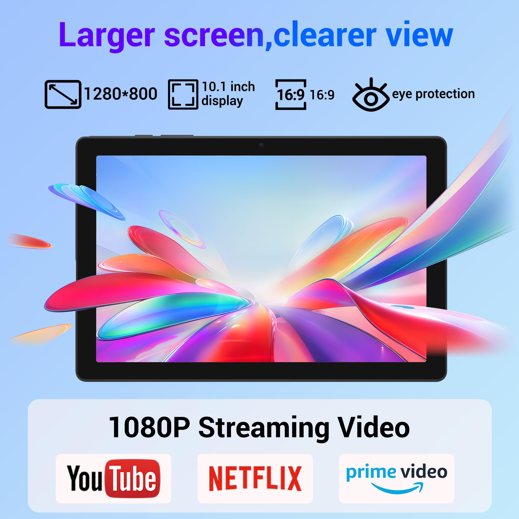 Tablet 10 pollici Android 15, Tablet in offerta con 5G wifi Octa-Core 2.0GHz, 36GB RAM, 128GB ROM (TF 1TB), 8000mAh, Camera 5+8MP, Tablet con tastiera|Mouse|Custodia|auricolari-grigio