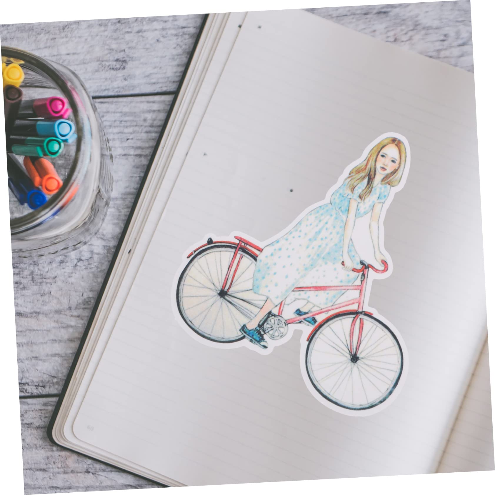 EXCEART 1080 Piezas Niña Pegatinas Álbum De Fotos Pegatinas Etiqueta Del Diario Pegatinas Para Planificador Etiqueta Engomada De Las Chicas De Moda Papel Computadora Hazlo Tu Mismo Viajar