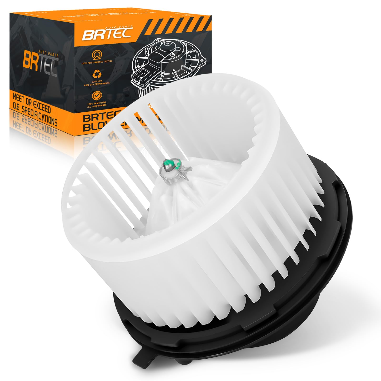 BRTEC Front HVAC Blower Motor with Fan Cage, Replaces OE References 700164