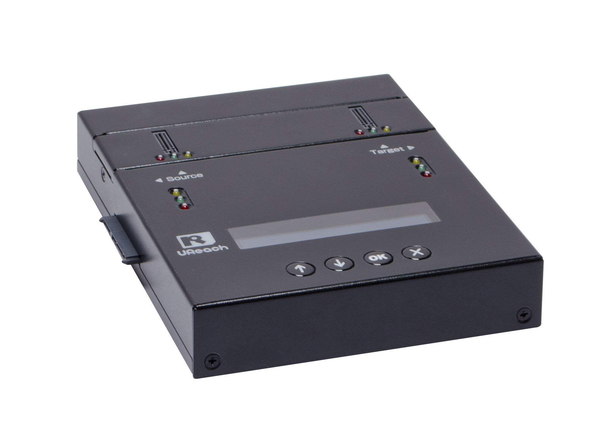 EZ Dupe 1 to 2 Media Mirror Plus Duplicator - Flash Media (SD CF USB) & Disc (DVD CD) to 1 Media / 2 DVD CD Disc Backup Copier M1002-SSP