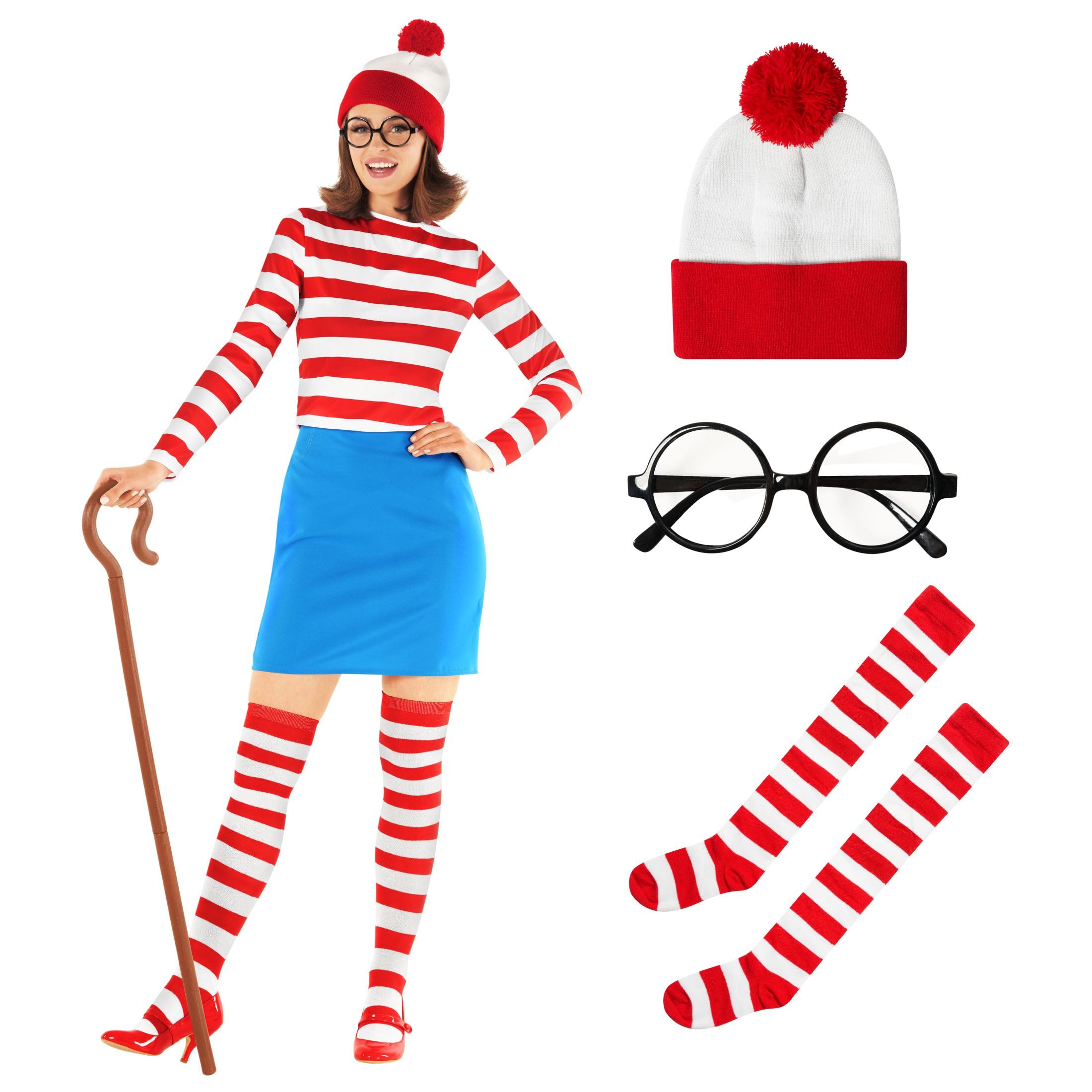 Morph Disfraz Donde Esta W, Disfraz Personaje de Libro, Disfraz Gracioso Mujer, Disfraz Despedida Soltera, Disfraz Mujer Carnaval