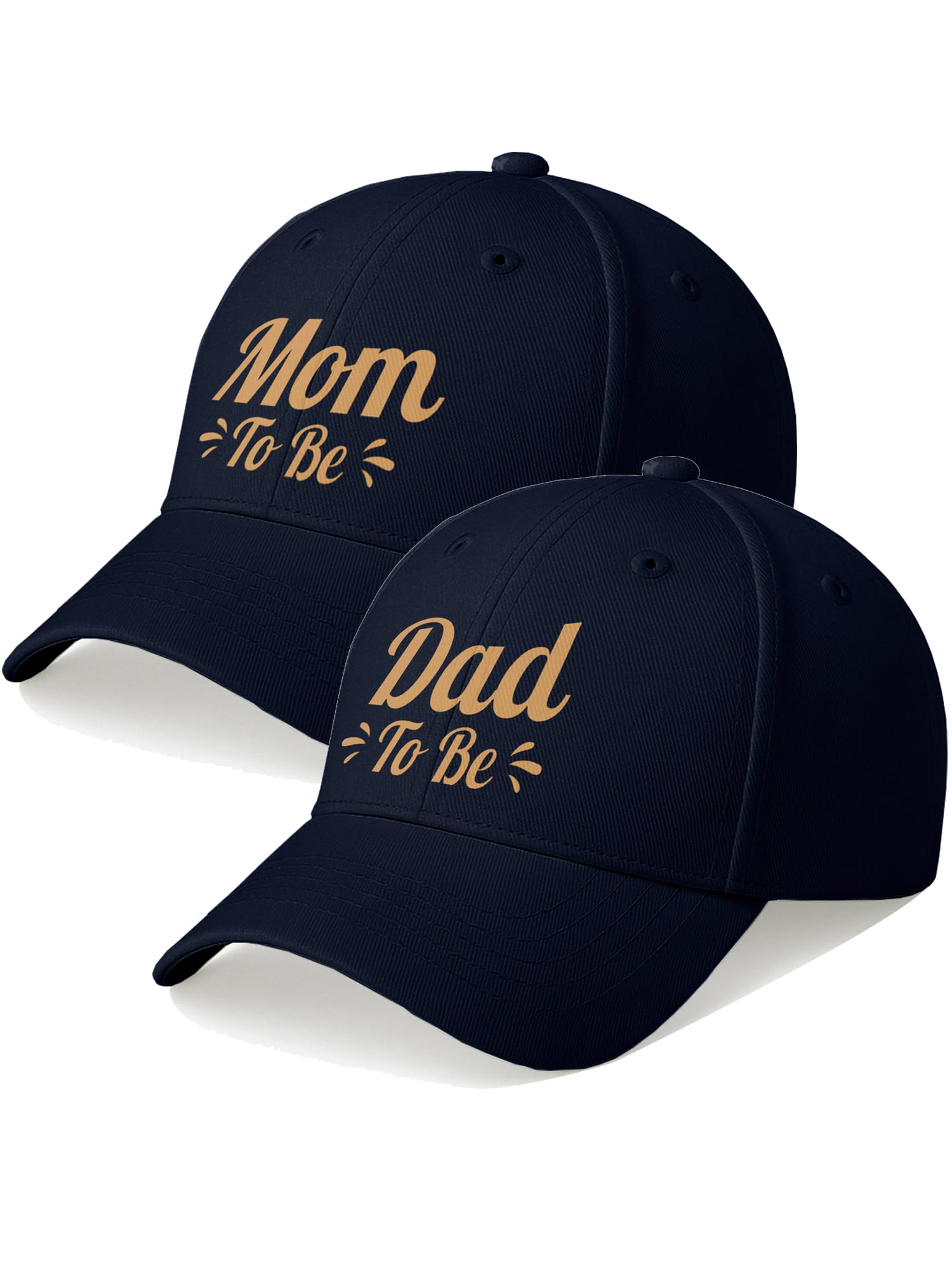 fashient Mom Dad Printed Caps Combo Pack of 2 | Couple Matching Caps | Adjustable Summer Cotton Hats for Men Women-picture-20
