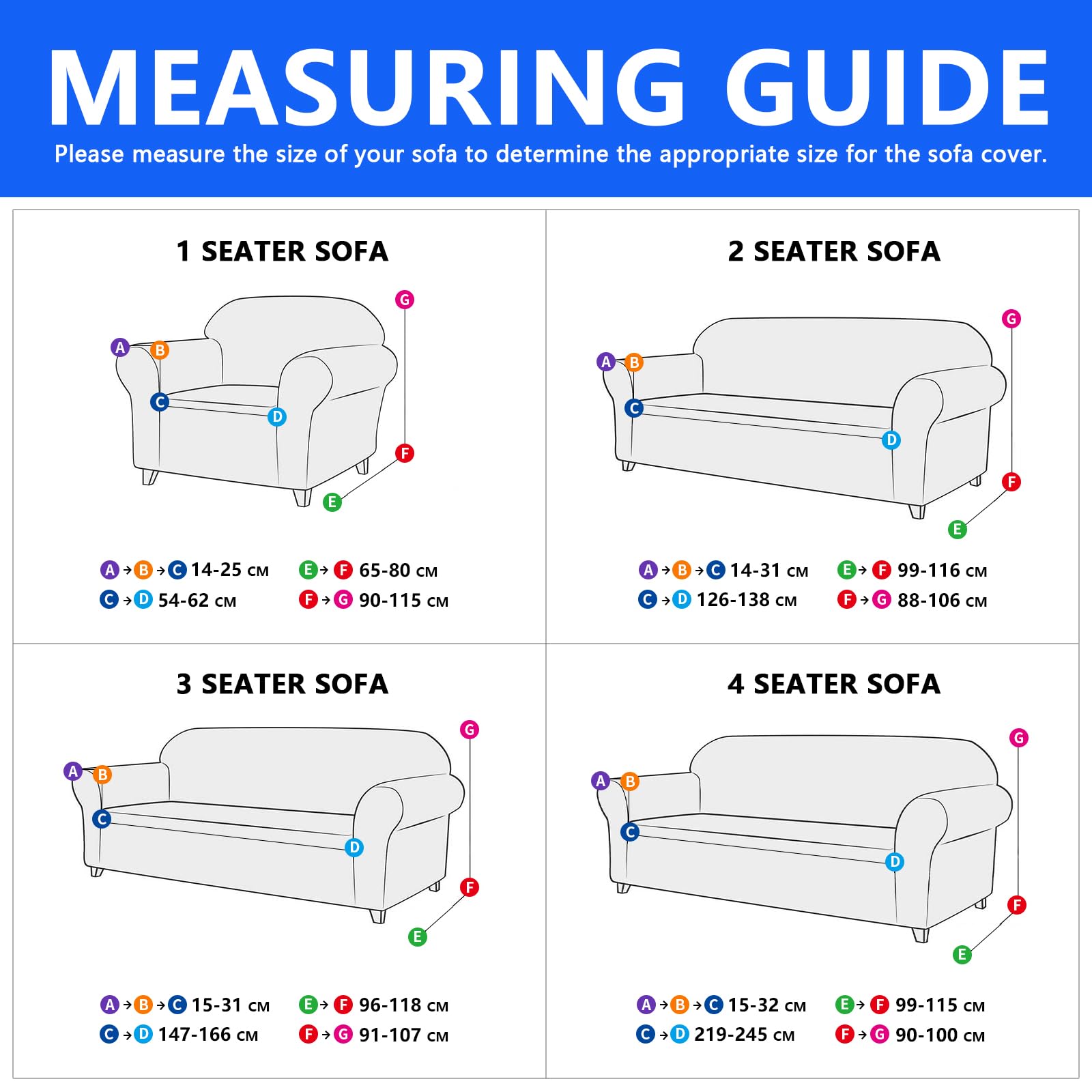 Poligino Sofabezug 3 Sitzer Wasserdicht, Sofahusse Elastisch Universal, Sofa Cover Stretch 3 Sitzer (180-220 cm) Dunkelgrau