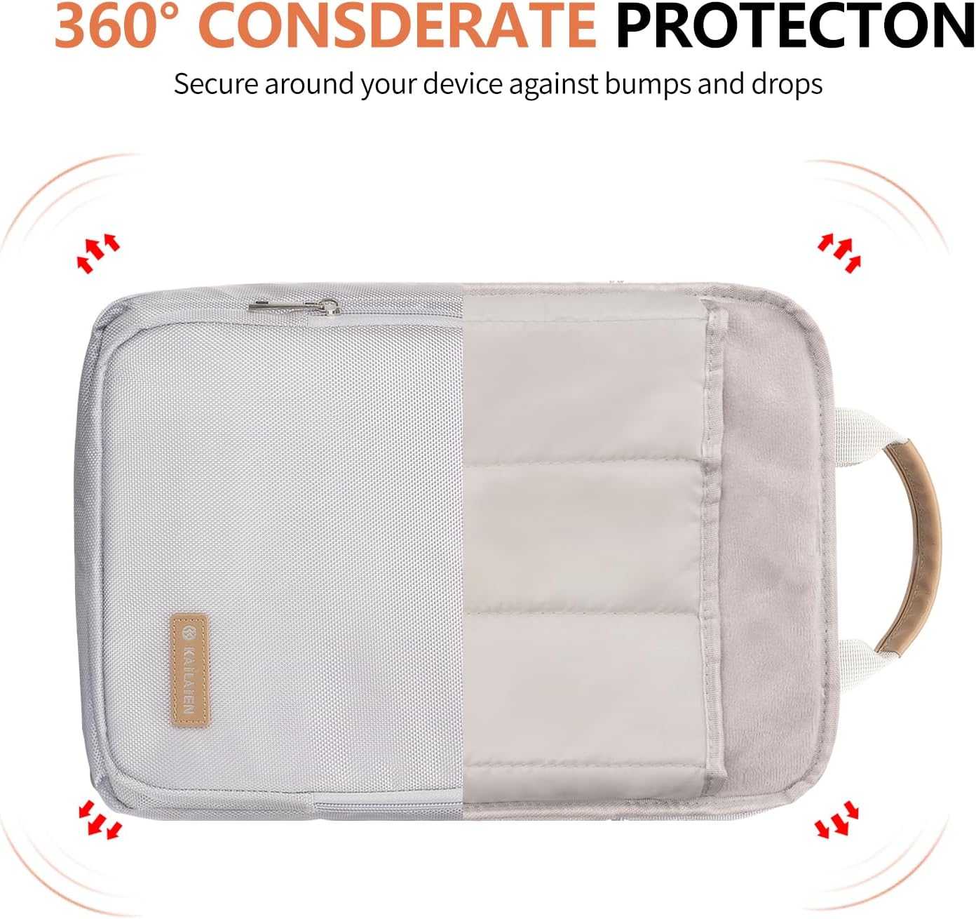 10-13 Inch Tablet Sleeve Bag, Ipad Bag for 13 In/11 in New iPad Pro M4 & 13 in Air M2 2024,iPad Pro 12.9 M2&M1,Ipad 10.9,Galaxy Tab S8+/S9+ 12.4,with Removable Shoulder Strap(Silver) - Image 5