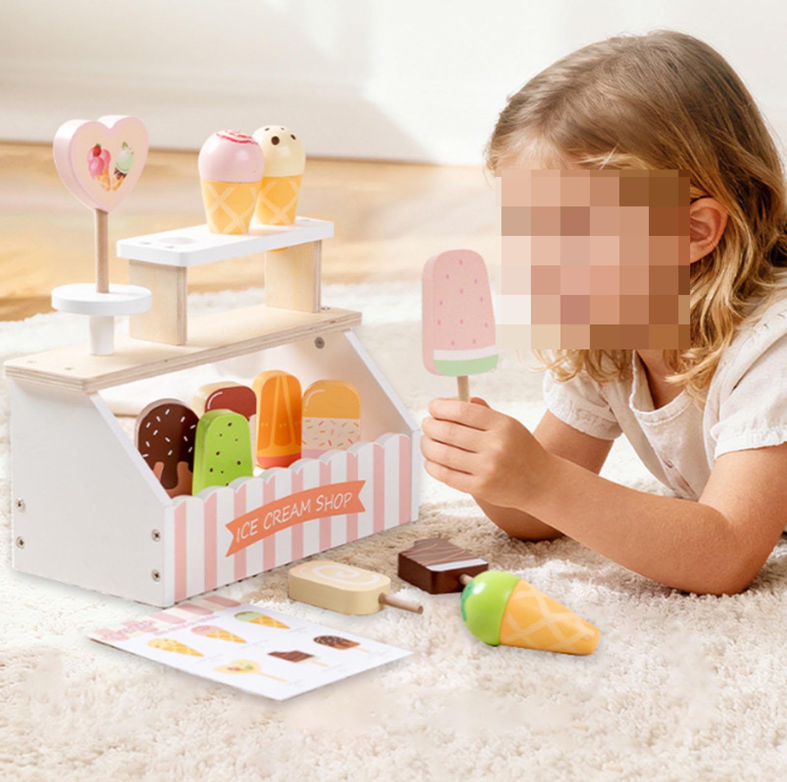 Set Gioco di Finzione Gelateria, Giocattolo per Giochi di Ruolo nel Negozio di Dolci