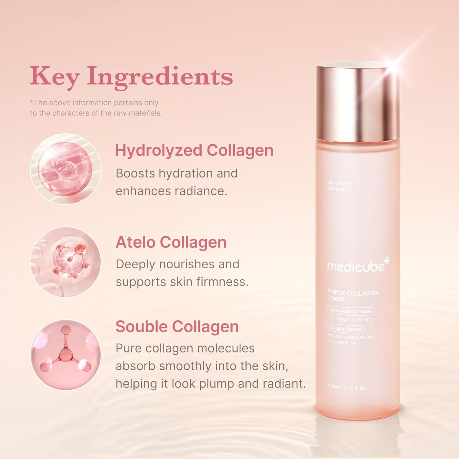 medicube Triple Collagen Prep and Glow Duo: Triple Collagen Cream and Triple Collagen Toner | Hyaluronic Acid, Premium Elastin for Boosting Skin's Moisture Barrier | Korean Skincare - Image 3