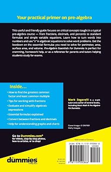 Pre-Algebra Essentials For Dummies