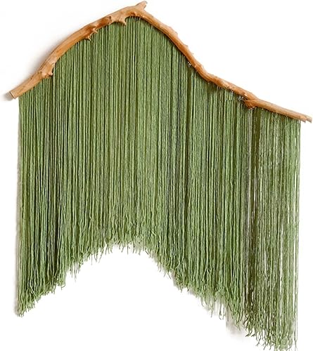 Cortina tejida a mano  Tapiz bohemio para decoración de pared  Decoración colgante de pared elegante estilo rústico hecho a mano para dormitorio,