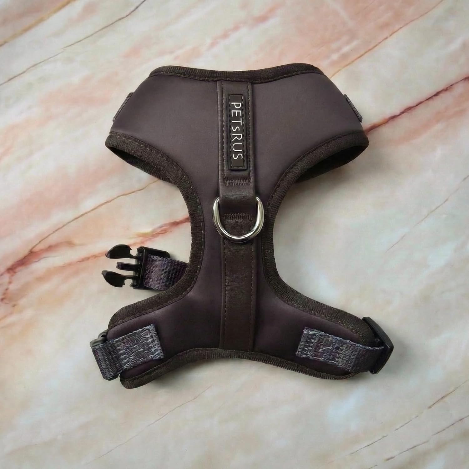 Premium No-Pull Dog Harness Soft Neoprene & Breathable Mesh Vest with Front & Back Clip D-Rings Adjustable Lightweight Walking Harness for Puppies, Small & Medium Dogs (Dark Chocolate Brown, XS)