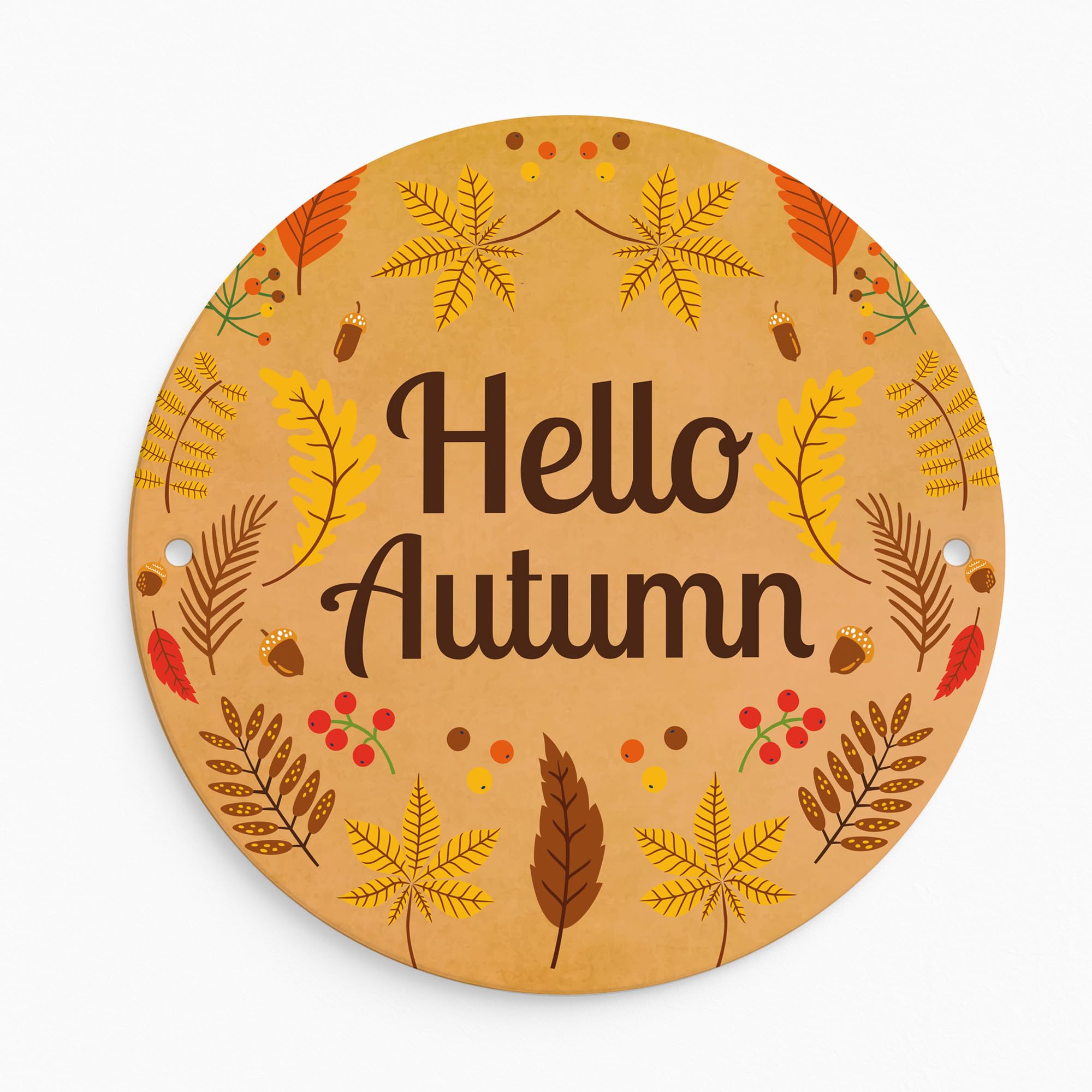 Red Ocean Hello Autumn Decorations Hanging Acrylic Plaque Autumn Leaves Maple Accessories Decor For Thanksgiving and Decor