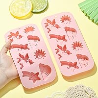 Vista 5 de UR URLIFEHALL 2 moldes de silicona de meteorito arcoíris de sol rosa, moldes de resina epoxi para tartas de chocolate y dulces