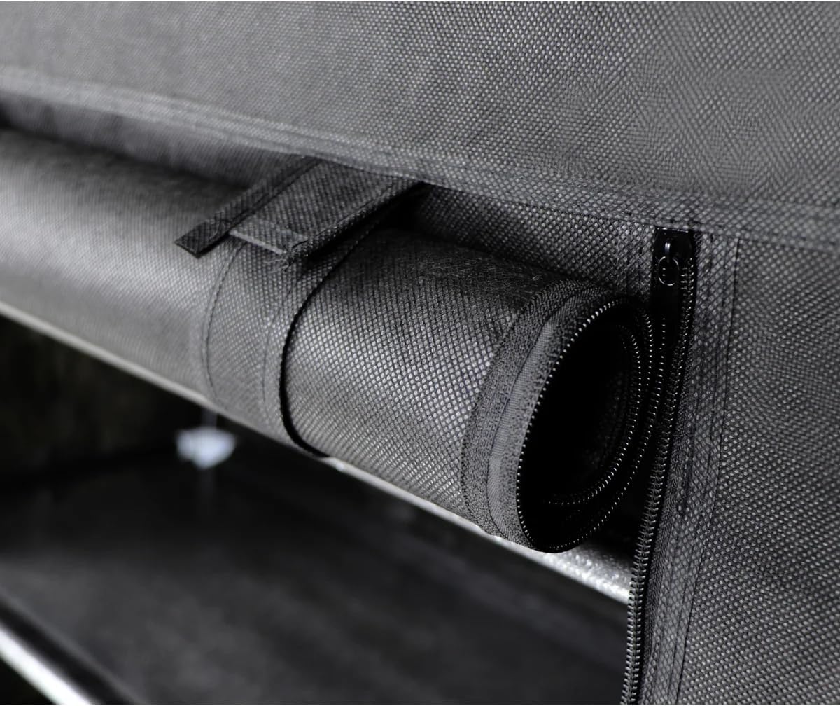 J&V TEXTILES Shoe Rack Organizer Tall Shoe Rack for Closet Entryway 4 Tier Non-Woven Cover Shoe Shelf Holds 12 Pairs Free Standing Shoe Storage Cabinet with Dustproof Cover (Black)