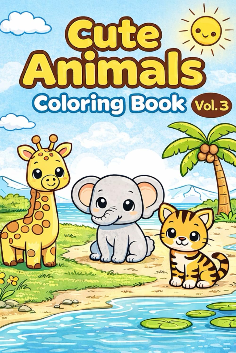 Cute Animals Coloring Book Vol. 3: For Toddlers Ages 3–5