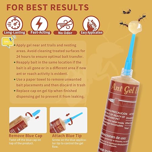 Miniatura 7 de Ant Bait Gel Interior y Exterior Listo para Usar Control De Hormigas 1.06 oz
