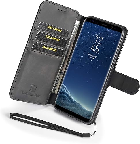 Miniatura 6 de UEEBAI Funda de cuero PU para Samsung Galaxy S8, Vintage Retro Premium Wallet Flip Cover TPU Inner Shell Ranuras para tarjetas Cierre magnético