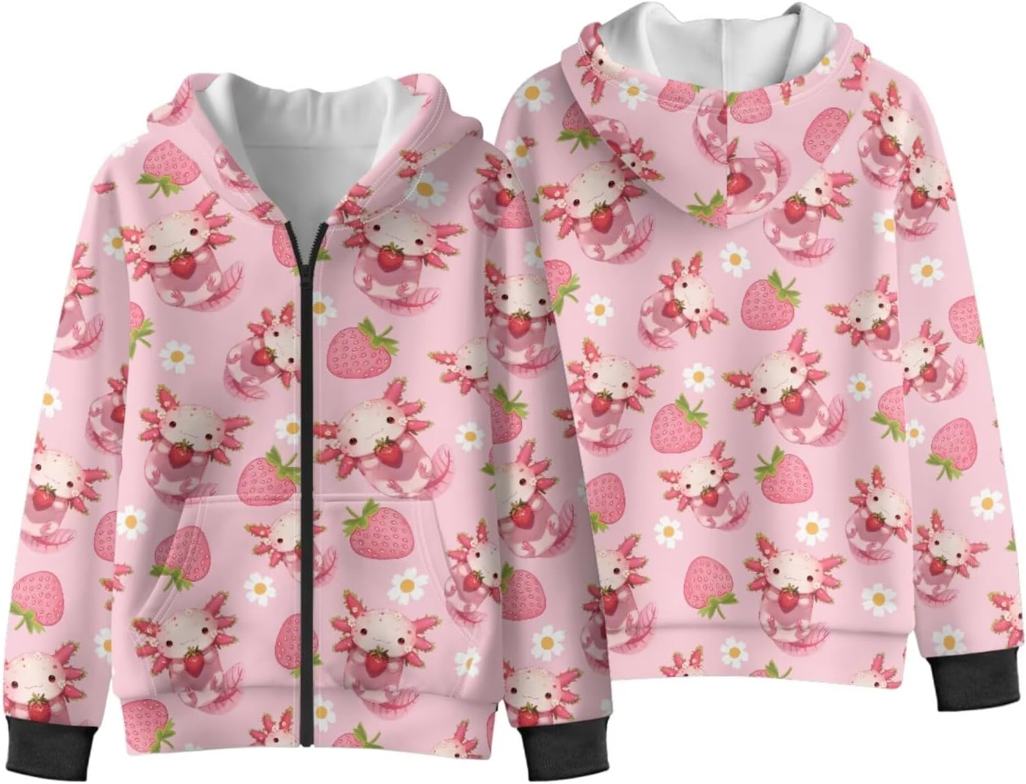 Girls Zip Up Hoodie Long Sleeve Sweatshirts Fall Outfits 2025 Casual Warm Loose Fit Hoodies Jackets