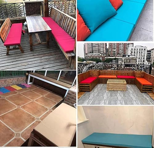 Miniatura 5 de Funda de cojín para patio al aire libre, impermeable, de mimbre para jardín, sofá biplaza, tapete de banco fresco, tapete largo para silla de