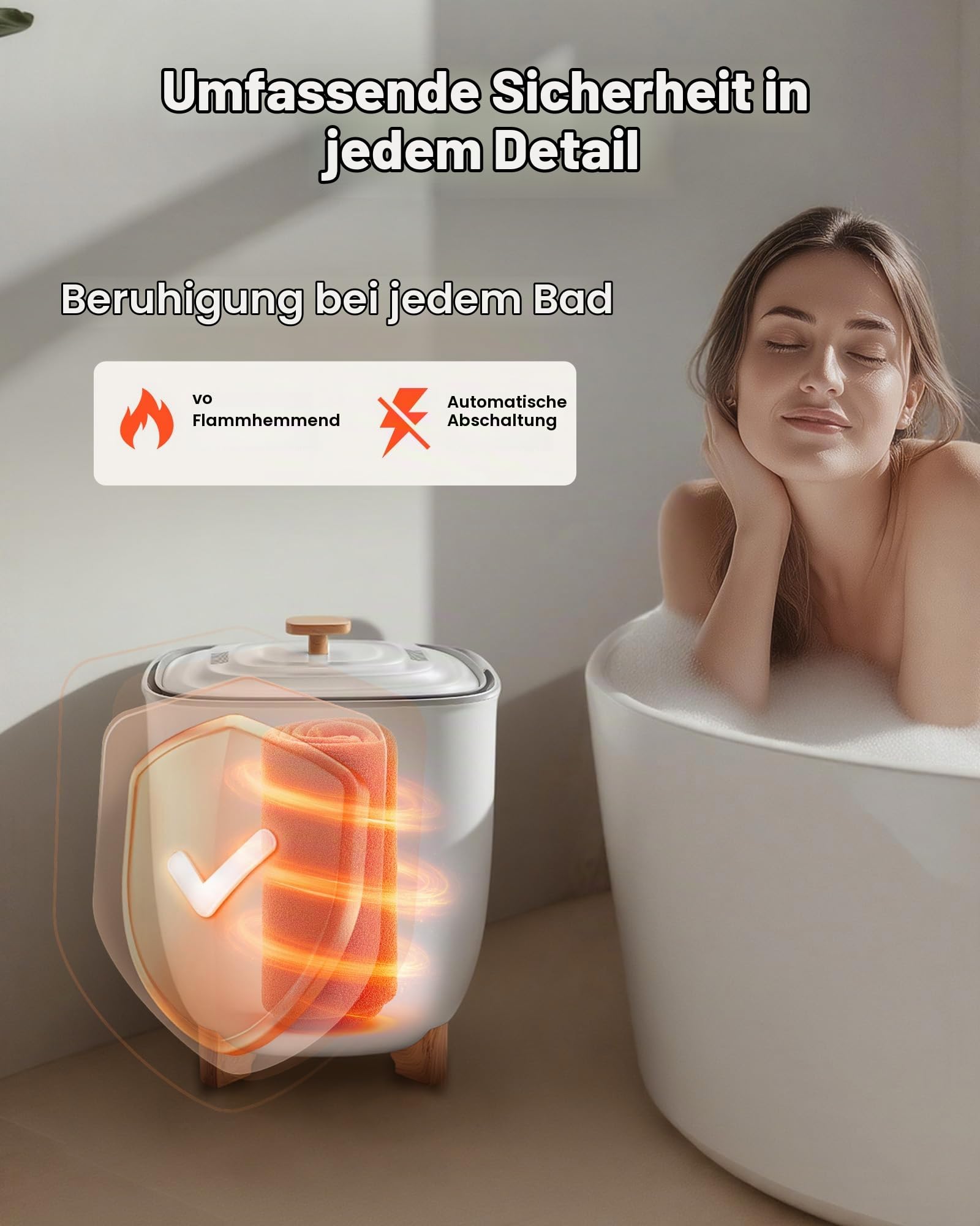 VEVOR Handtuchwärmer Eimer Wärmegerät 25 L mit LED-Anzeige & Einstellung (Timer & Temperatur) & automatischer Abschaltung, Towel Warmer für Badezimmer Waschküche, zum Erwärmen von Handtüchern