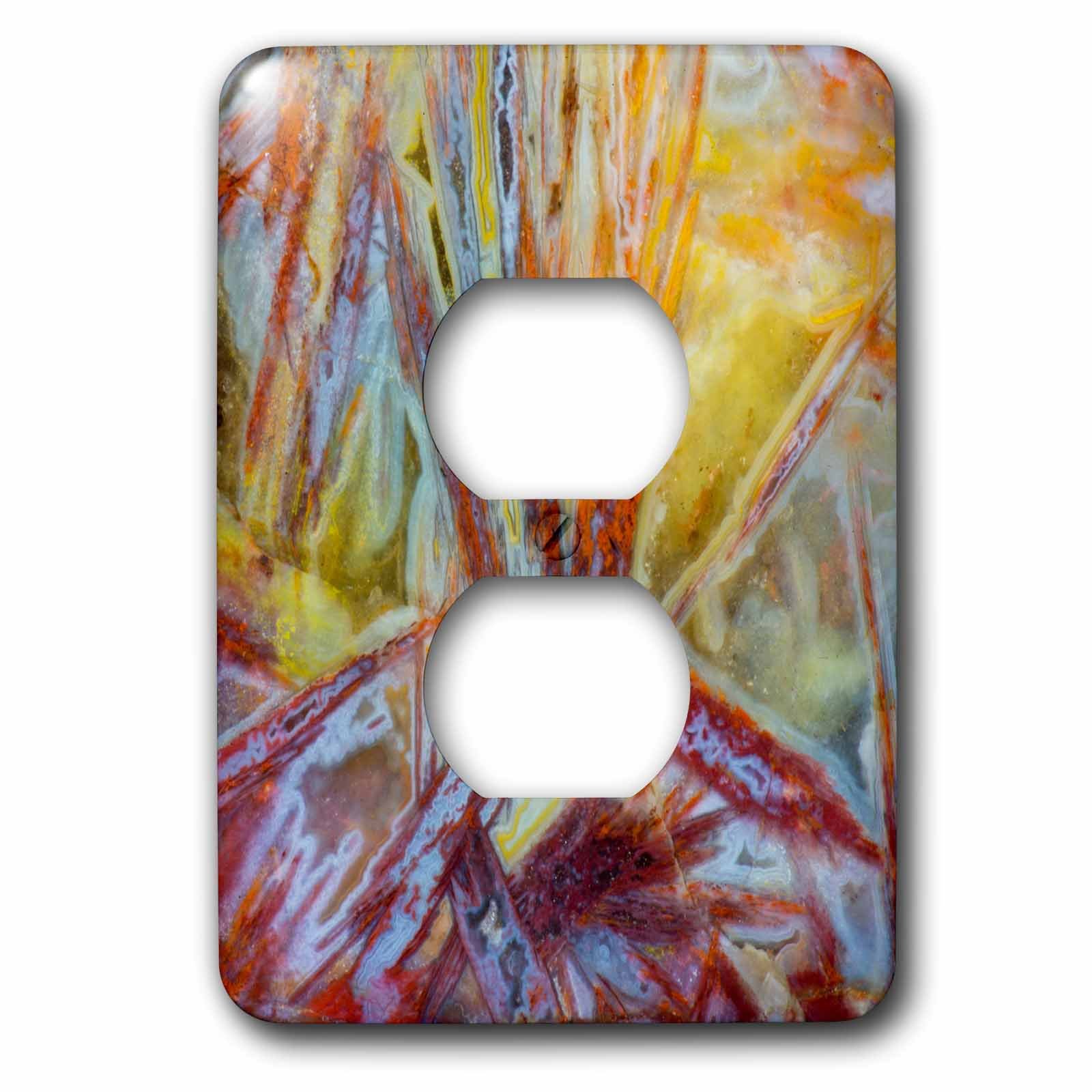 Cache-prise multifonction Sammamish Washington motif agate colorée