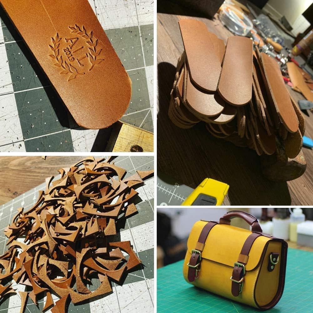 9PCS Leather Craft Tools Half-Round Cutter Punch Strap Belt Wallet End DIY 5-45 mm