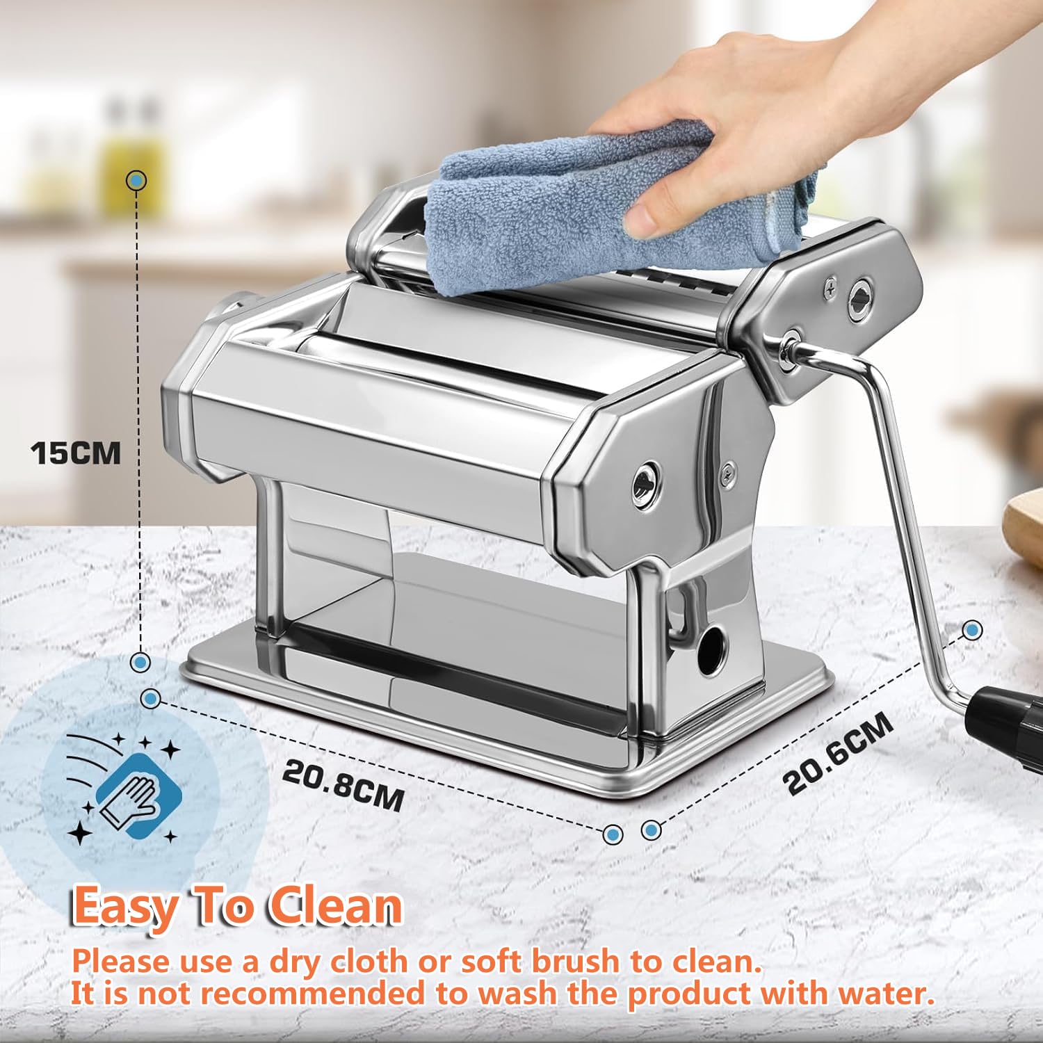 Macchina Stendipasta per Pizza da 30 cm - Acciaio Inox
