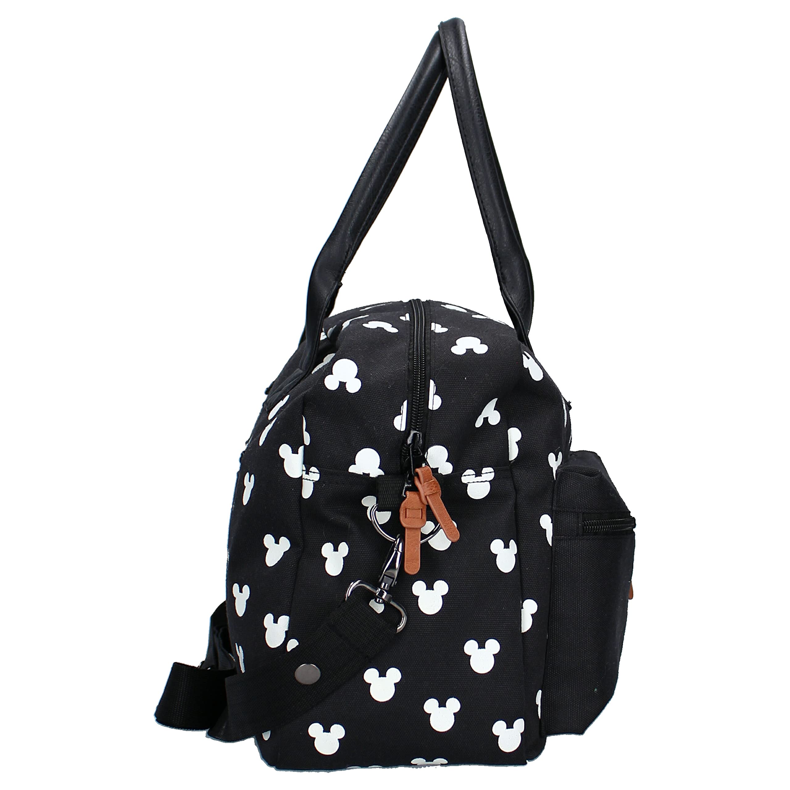 Mickey Mouse Endless Imagination | Sac à langer | Fabriqué en polyester robuste et étanche | Idéal pour les déplacements | Gris noir – Taille unique