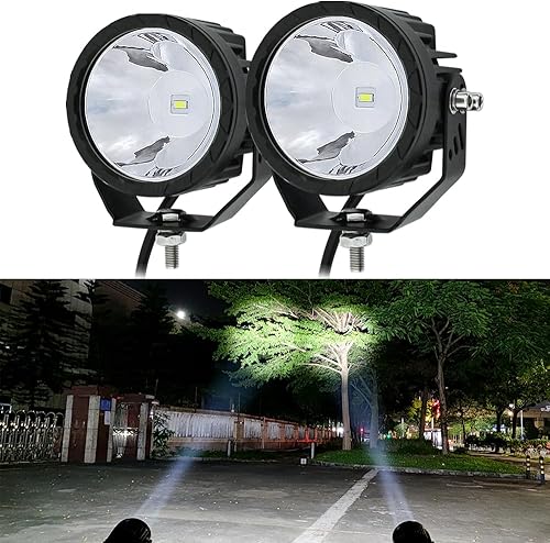 Luces antiniebla LED redondas para conducción todoterreno, 2 unidades, haz puntual de 3.5 pulgadas, luces antiniebla para motocicleta, luces