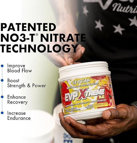 Miniatura 47 de Evogen EVP Xtreme NO - Polvo de preentrenamiento para hombres y mujeres Preentrenamiento sin azúcar con beta alanina, creatina y cafeína