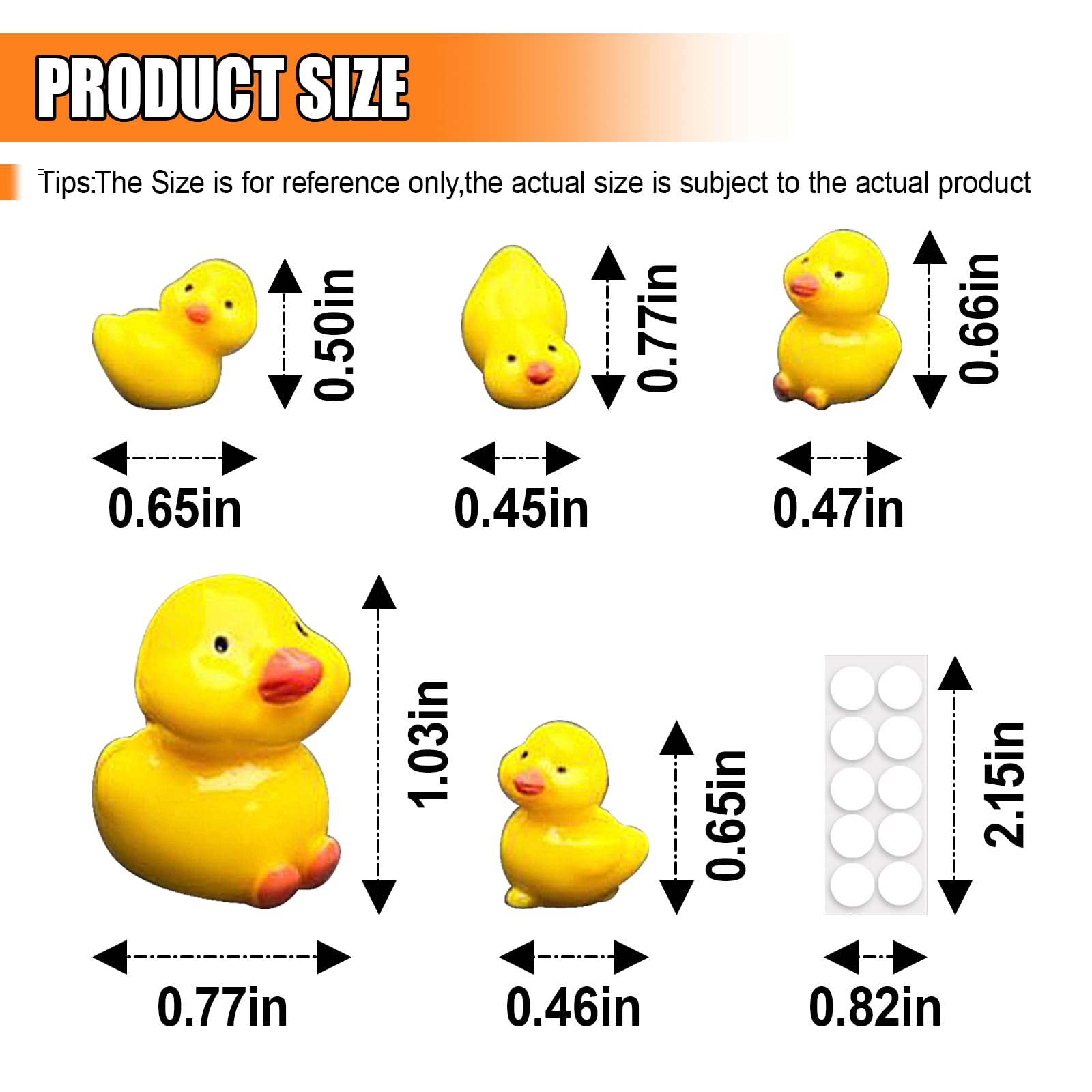 5PCS Mini Ducks Car Interior Accessories for Dashboard Decorations Cute Rearview Mirror Decor for Car Home Garden Office — view 2