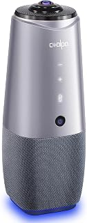 COOLPO Pana 360° 4K Conference Camera: AI Speaker Tracking, 15ft Mic Pickup, Noise-Canceling Webcams for Zoom, Teams, Google Meet