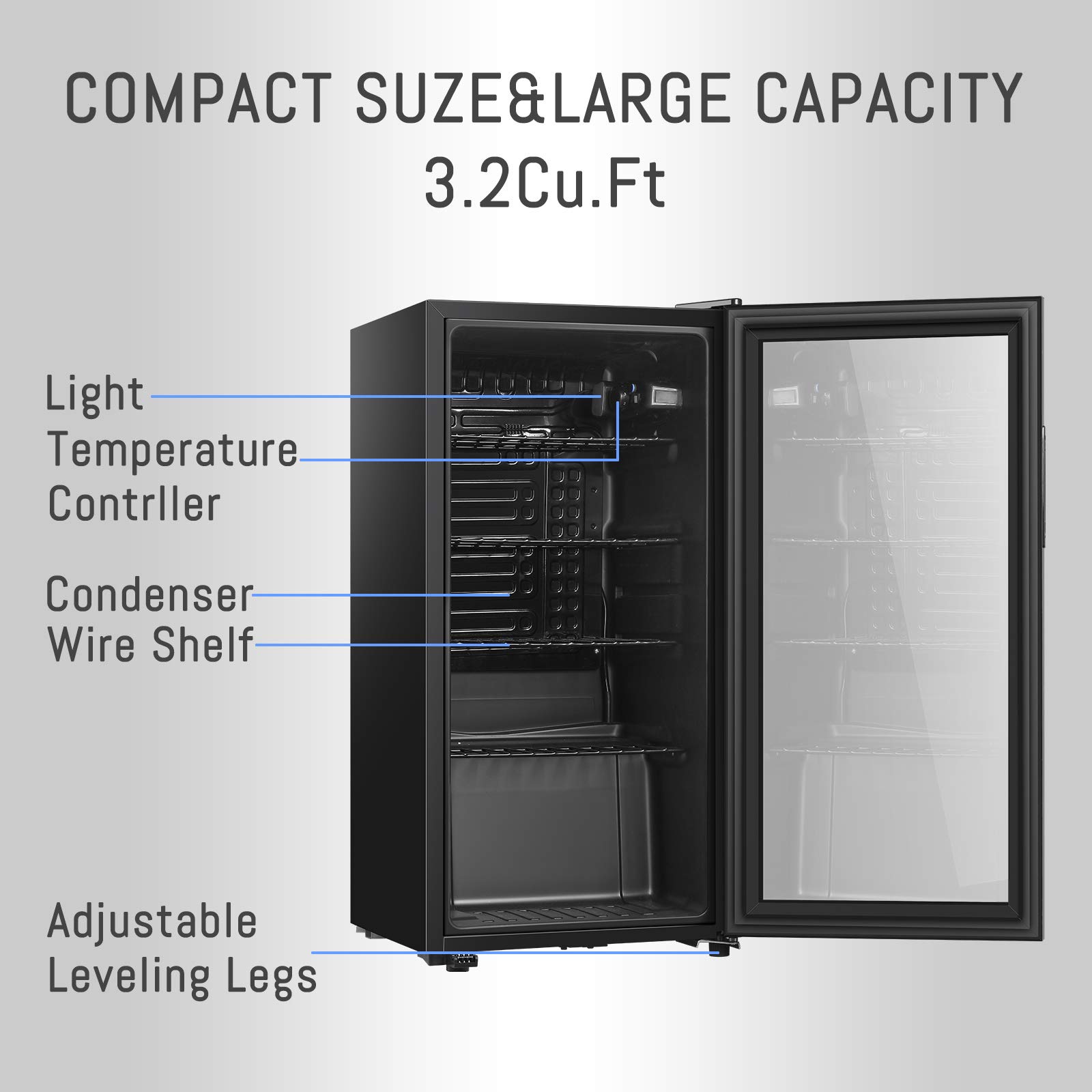 Buy HAILANG Beverage Refrigerator With 105 Can,Freestanding Beverage