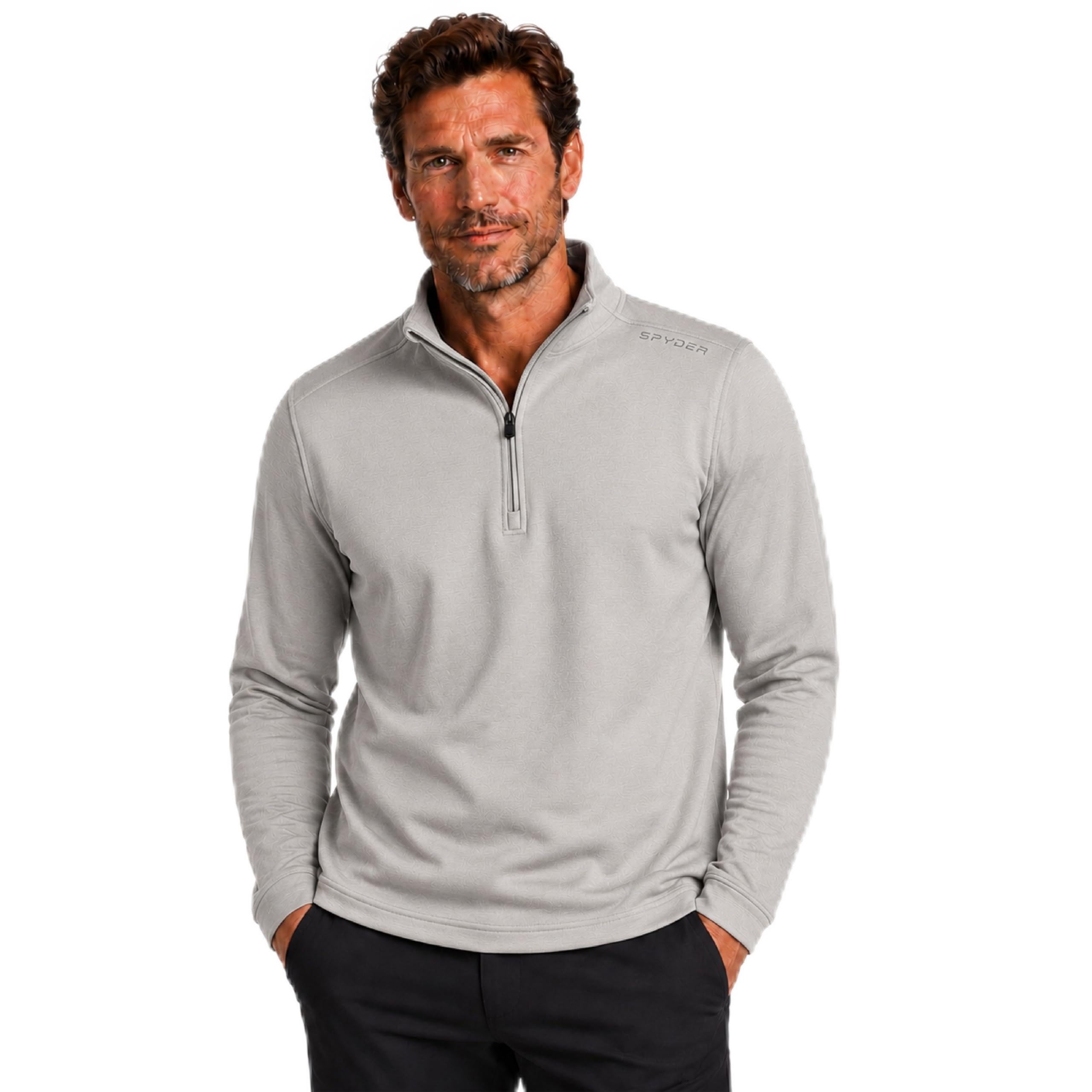 Spyder M Cut Fleece QTR Zip Cuello Alto con Cremallera de un Cuarto Hombre (Pack de 1)
