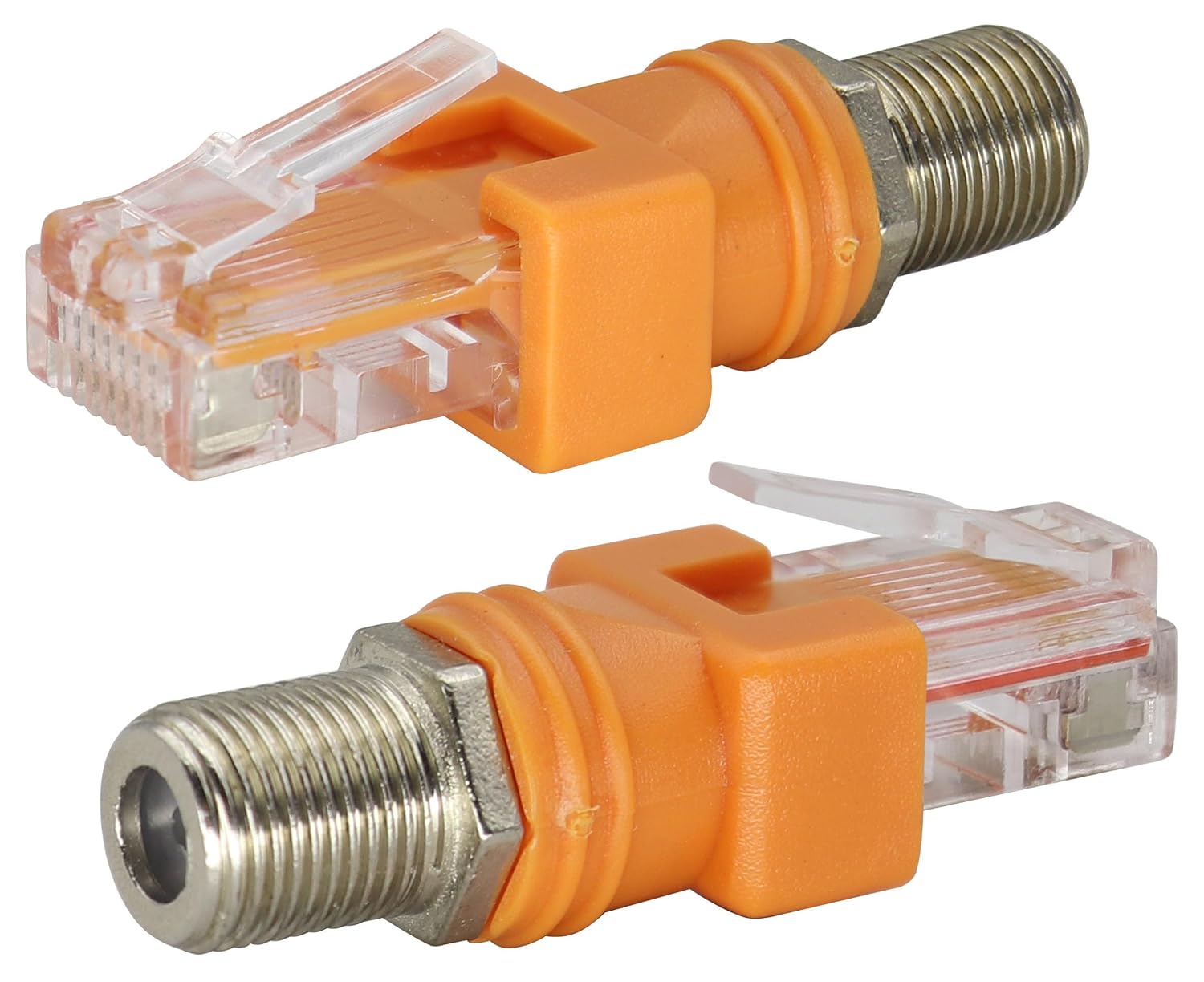 BNC Female RJ45 Male Coaxial Adapter Used for Test Equipment such as Analyzers Testers and Line Instruments Cannot Transfer Videos Connect. Pack of 2 F to RJ45