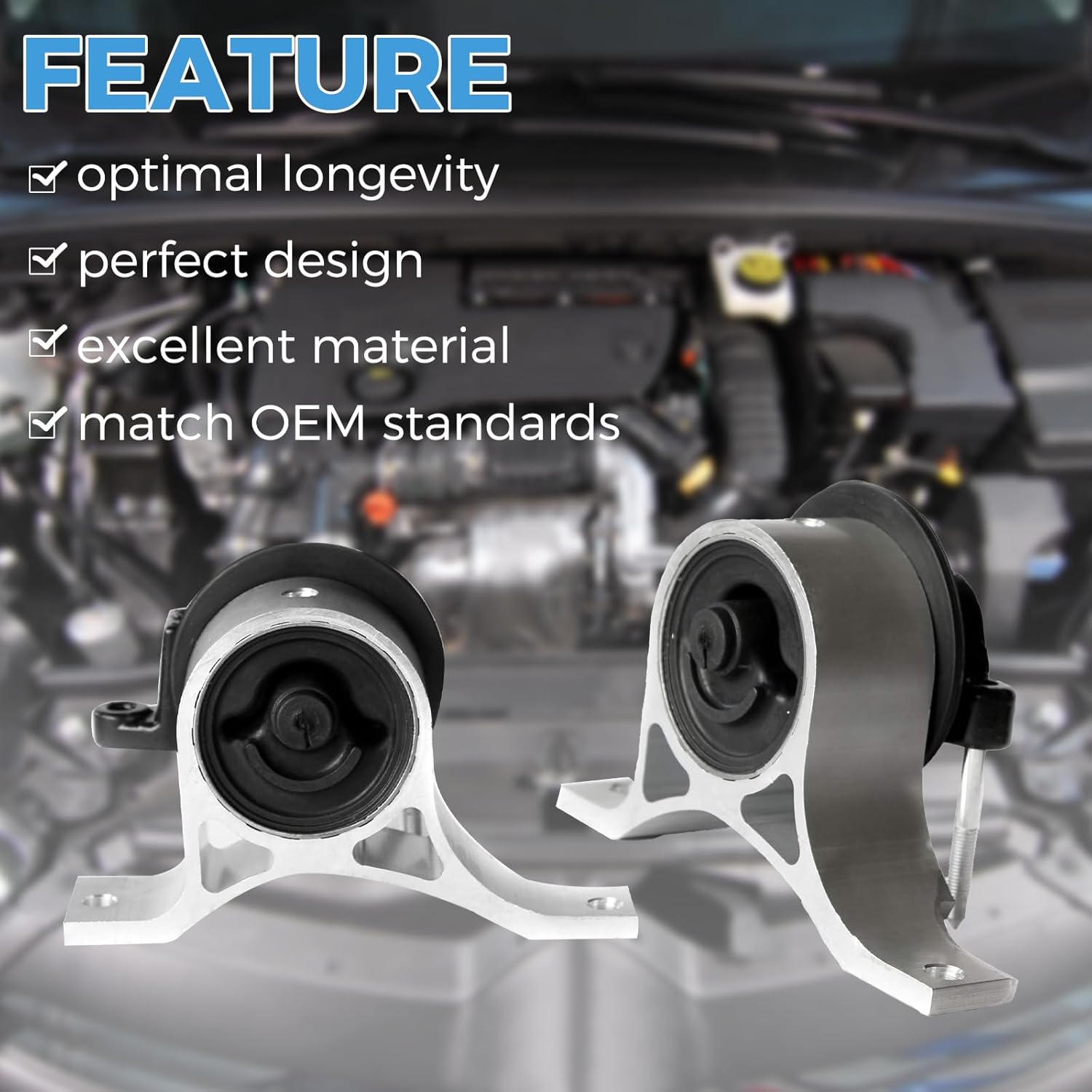 RP Remarkable Power, Fits 2002-2006 Altima 3.5L V6/ 2004-2008 Maxima 2003-2007 Murano 2004-2009 Quest V6 Front Right Motor Mount A7348/ EM9223