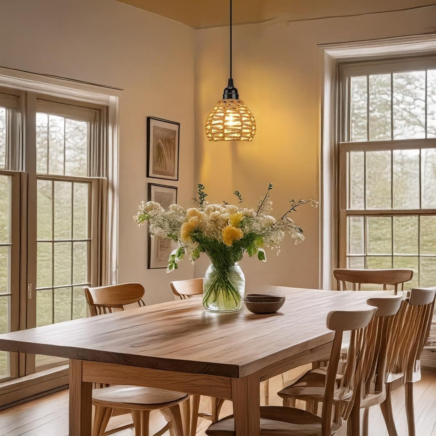 Outdoor Retro Hollow Pendant Light, Pastoral Adjustable Classic Hanging Lamp, Industrial Iron Lantern for Living Room, Dining Room, Garden, Courtyard, Gazebo, Countryside, Patio Decor