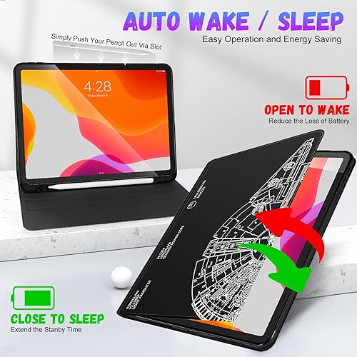 Miniatura 5 de Uppuppy Funda para Apple iPad Air de 54 generación de 10.9 pulgadas, para iPad Pro de 11 pulgadas, soporte para lápices para niños, mujeres, niñas,