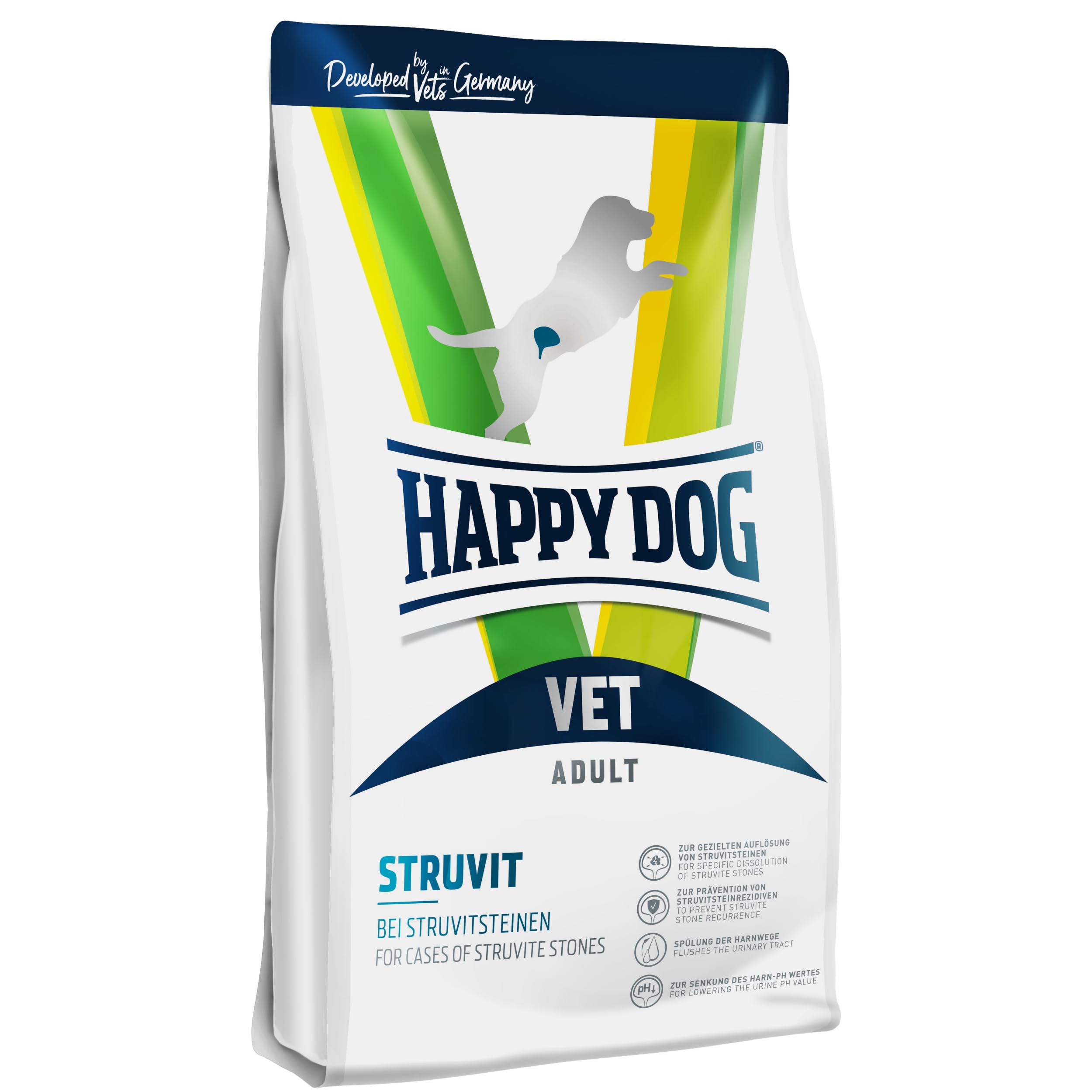 Happy Dog VET  Diet Struvite 1kg bag – Veterinary Urinary Support Dry Food for Struvite Stone Dissolution & Prevention