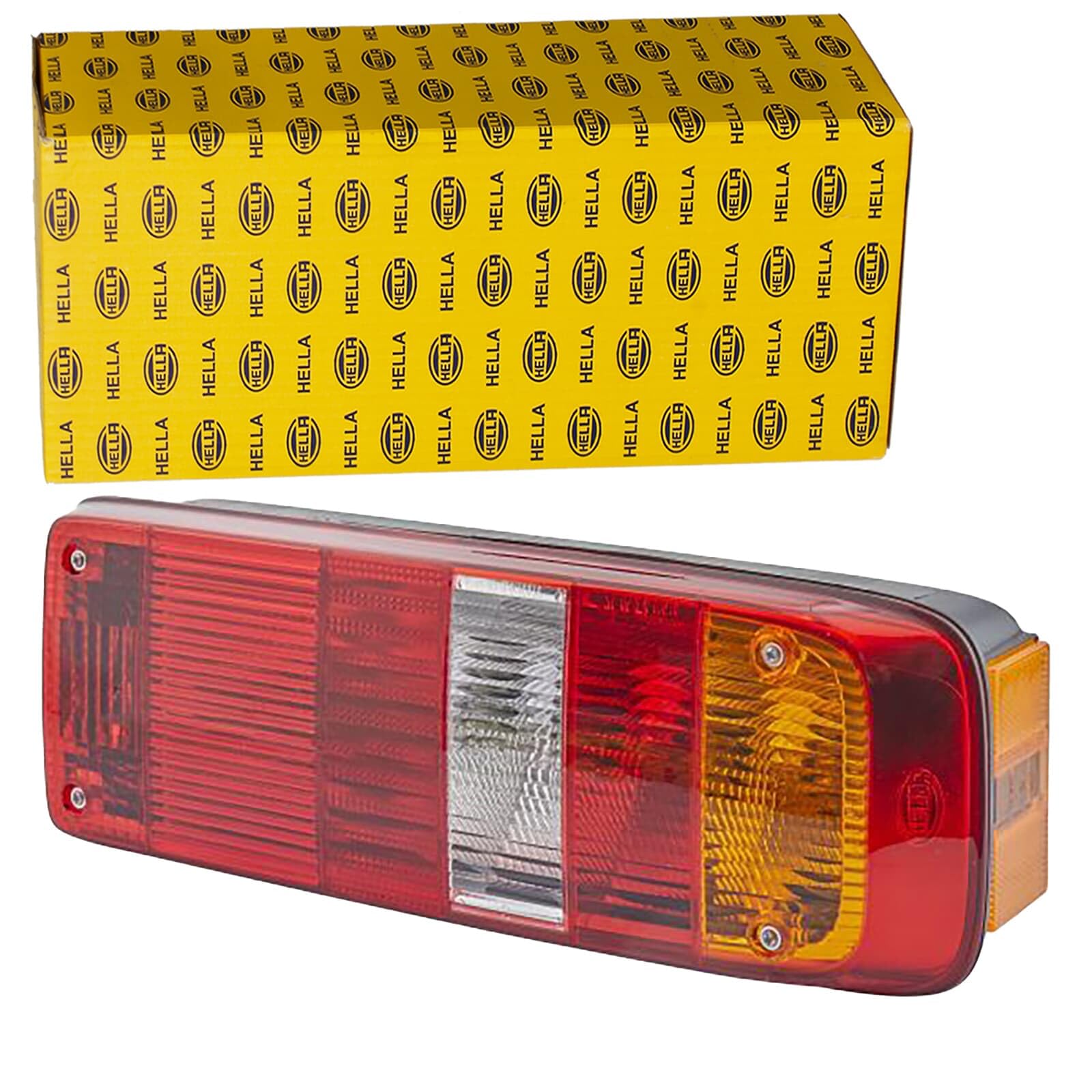 HELLA 2VP 340 888-011 Rearlight - Bulb - 24V - Fitting/Bolted - Lens Colour: Multi-coloured - Plug: Round Plug - left - Quantity: 1