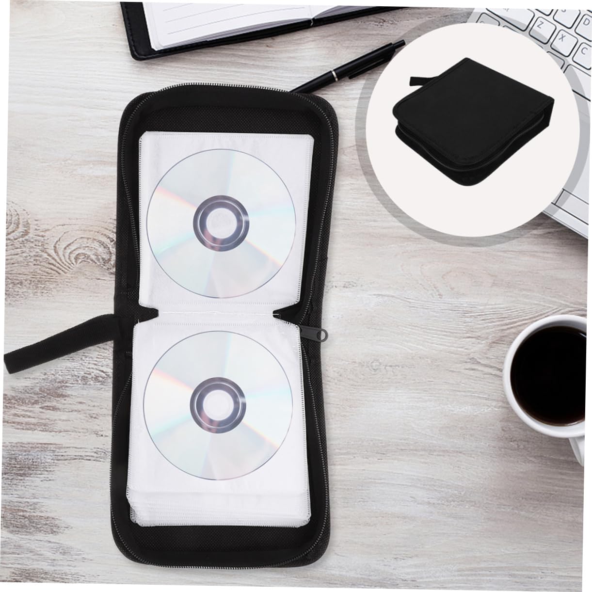 Zerodeko 5 Zestawów Mini CD Pakiet Portfel Na CD Uchwyt Na Etui Samochód Torba Futerał Do Przenoszenia Dvd Torba Dvd Spoiwa Etui Album Płyty 2 szt*5