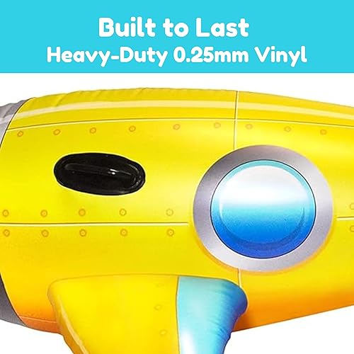 Miniatura 4 de Flotador de piscina submarino amarillo de coco para exteriores, flotador inflable con asas, flotador duradero de larga duración y juguete acuático,