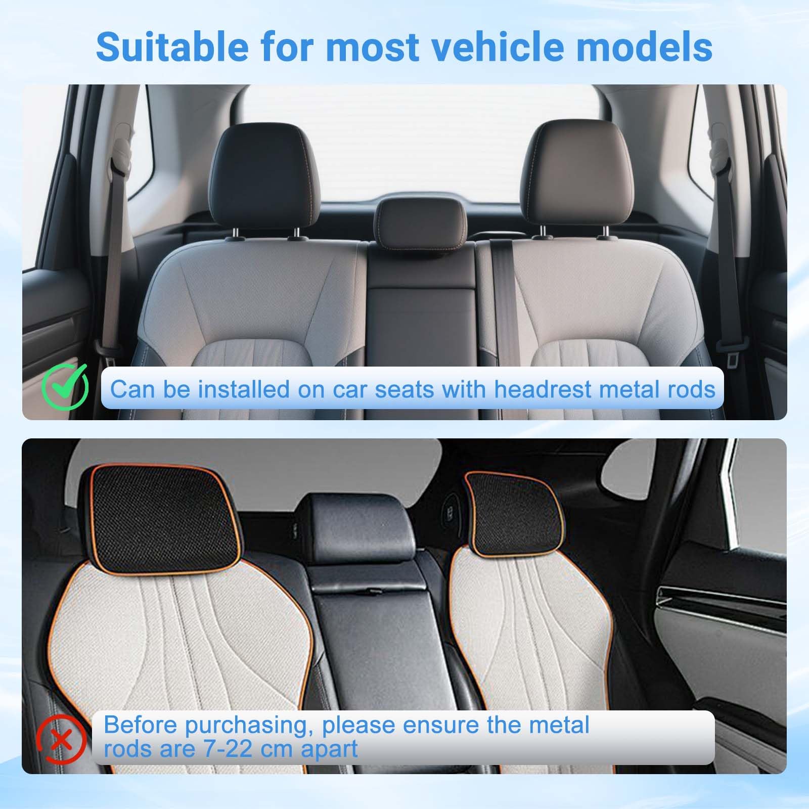 Kopfstütze Auto Kinder, Auto Kopfstütze 2025 Upgrade 360° Drehbare Reise Nackenstütze - 3 Punkt Verbindung Verstellbare Autositz Nackenkissen für Erwachsene,Atmungsaktive Memory Foam