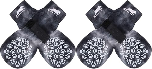 Miniatura 35 de EXPAWLORER - Calcetines antideslizantes para perros, evitan que se laman las patas, para pavimento caliente, pisos de madera, botines para perros
