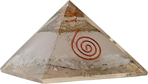 Miniatura 68 de Amazing Gemstone Pirámide de orgón grande Cristal de pirámide de turmalina negra oscura Pirámide de orgonita Pirámides de órgano Curación