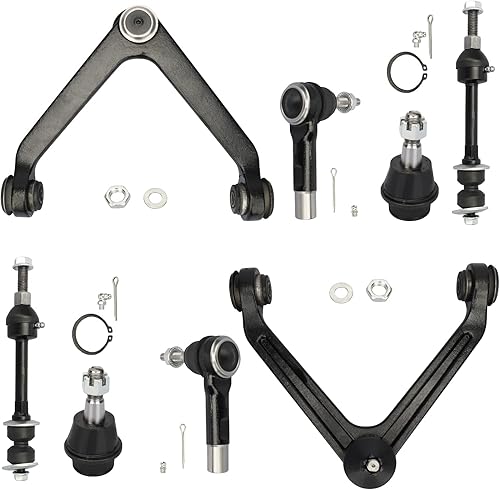 2WD Kit de suspensión delantera de 5 lengüetas para Dodge Ram 1500 2002 2003 2004 2005 Brazos de control superior con rótulas + barras