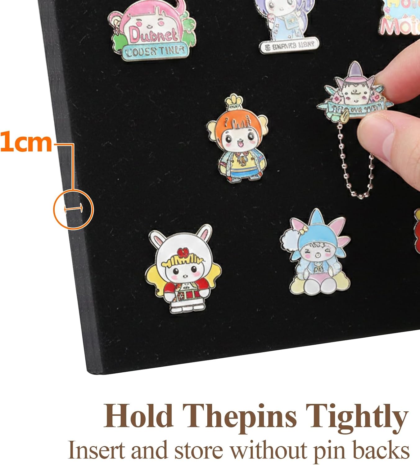 9x12 Pin Display Case - Enamel Pin Display Board 4-24 Pins (Black) image 2