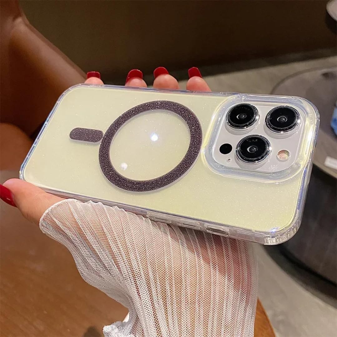 Coque acrylique iPhone 13 Pro Max pailletée anti-choc et laser - 7